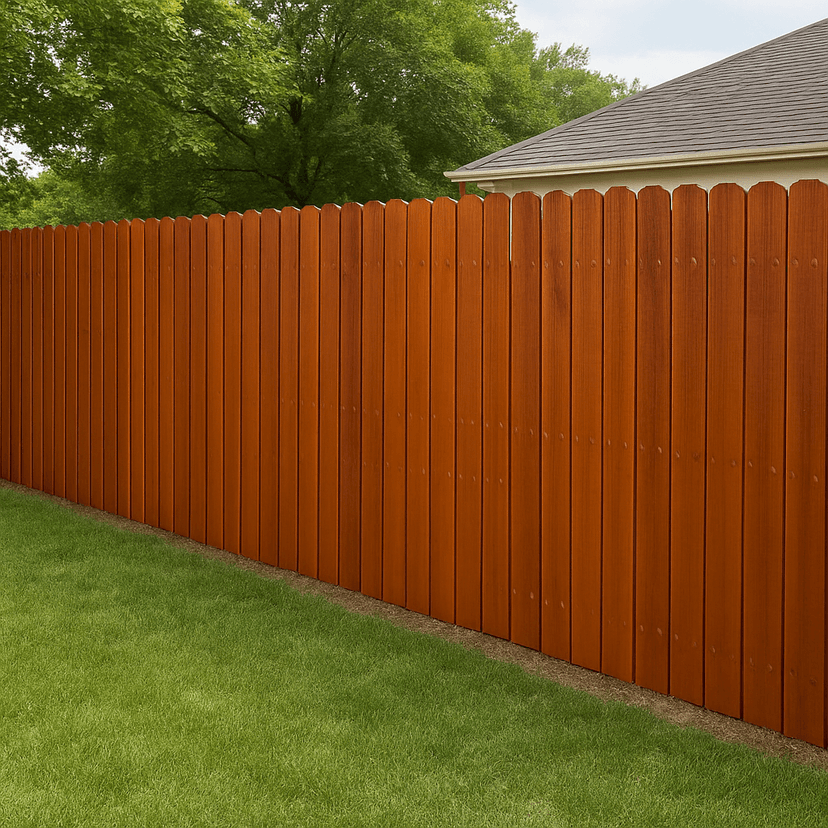 Fence painting project completion