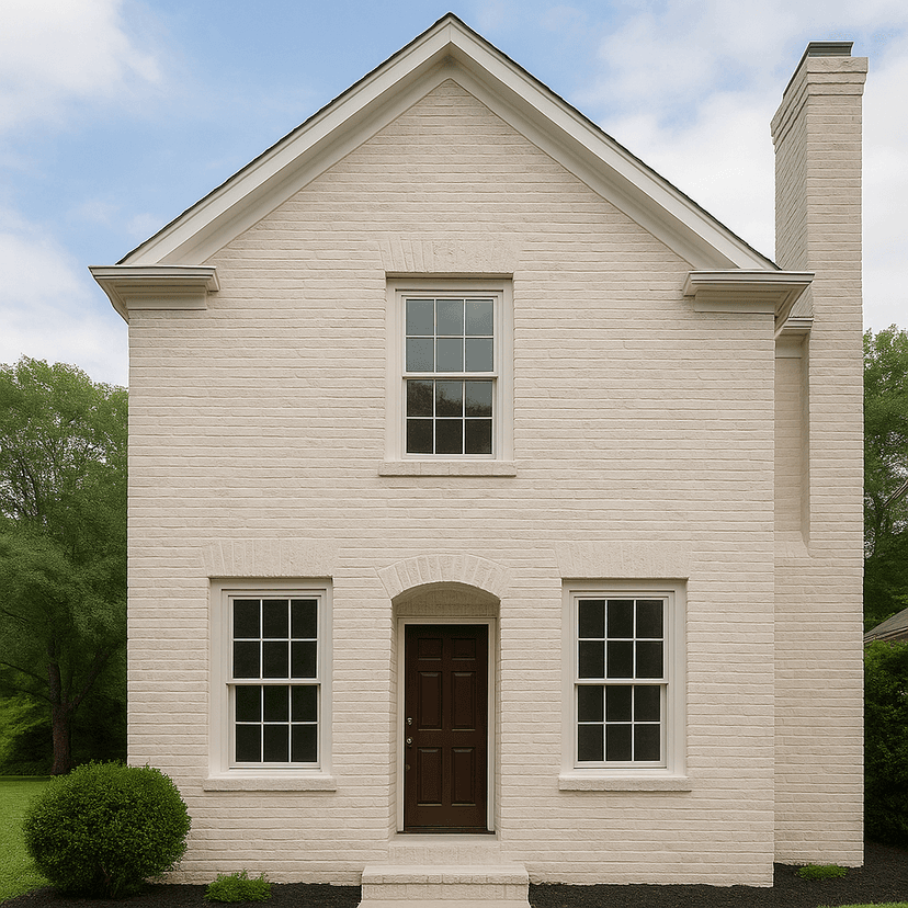 Limewash application completion