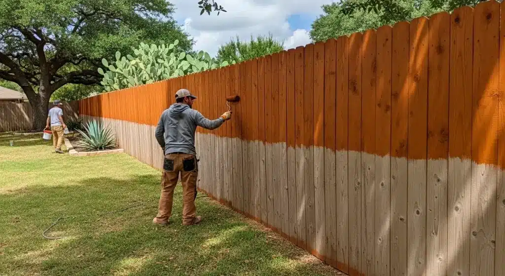 fence painting in austin tx