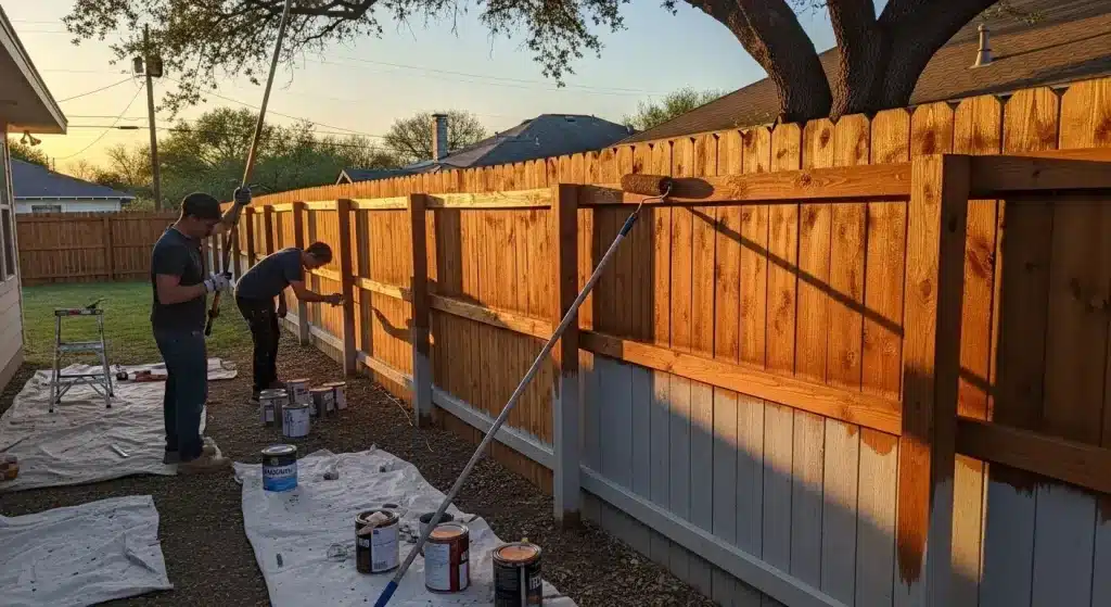 fence staining and painting in austin tx
